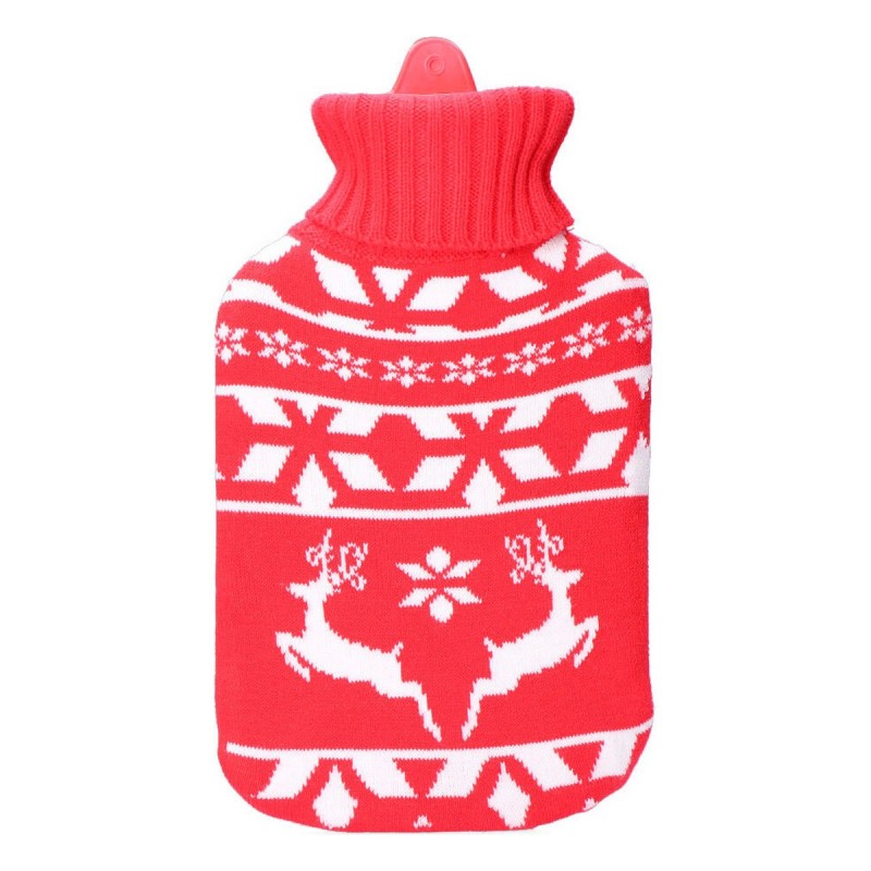 Borsa Acqua Calda EDM 76770 Rojo/Blanco Lana 2 L Plastica Borsa Acqua Calda EDM 76770 Rojo/Blanco Lana 2 L Plastica