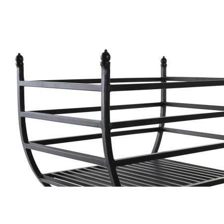 Legnaia DKD Home Decor Nero Acciaio 48 x 30 x 57 cm Supporto per Legna