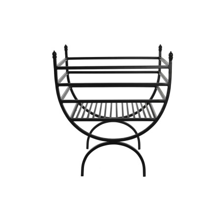 Legnaia DKD Home Decor Nero Acciaio 48 x 30 x 57 cm Supporto per Legna
