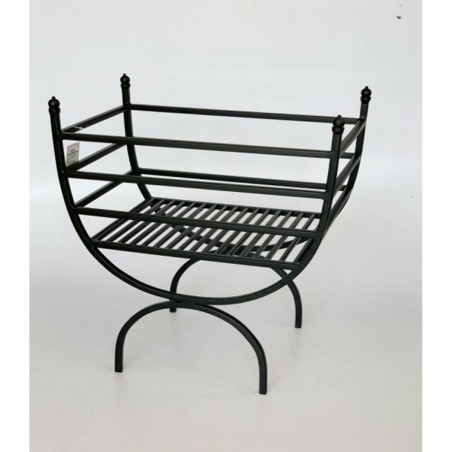 Legnaia DKD Home Decor Nero Acciaio 48 x 30 x 57 cm Supporto per Legna