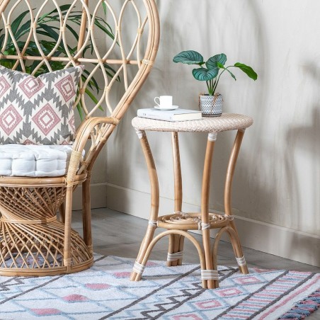 Tavolo aggiuntivo 50 x 50 x 67 cm Naturale Beige Rattan