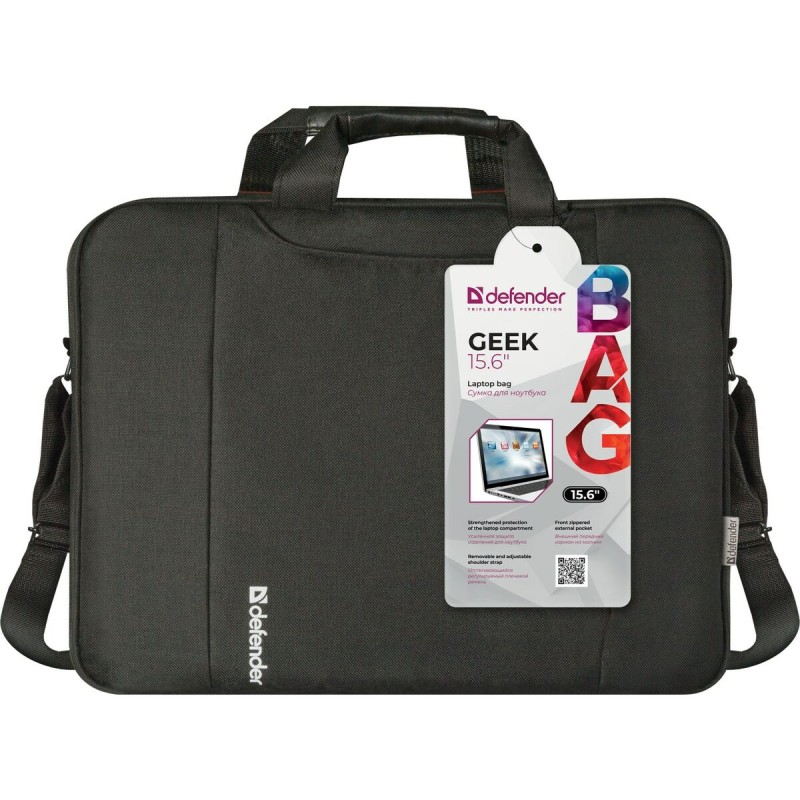 Valigetta per Portatile Defender Geek Nero Monocromatica 15,6'' Valigetta per Portatile Defender Geek Nero Monocromatica 15,6''
