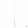 Mazza per la Scopa FSRNI13-3 FSRNI13-3 Rosso Metallo 2,3 x 130 x 2,3 cm Righe (12 Unità)