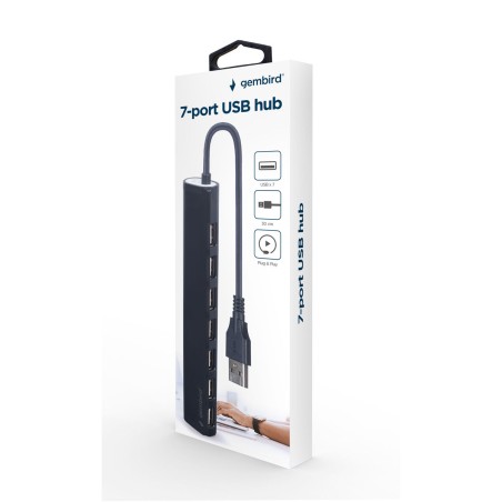 Hub USB GEMBIRD UHB-U2P7-04 Nero