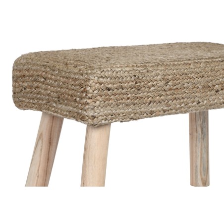 Poggiapiedi DKD Home Decor Marrone Juta Naturale Città 60 x 30 x 40 cm