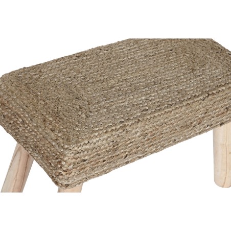 Poggiapiedi DKD Home Decor Marrone Juta Naturale Città 60 x 30 x 40 cm