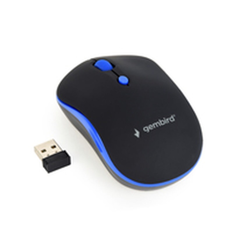 Mouse Ottico Wireless GEMBIRD MUSW-4B-03-B Nero/Blu (1 Unità) Mouse Ottico Wireless GEMBIRD MUSW-4B-03-B Nero/Blu (1 Unità)