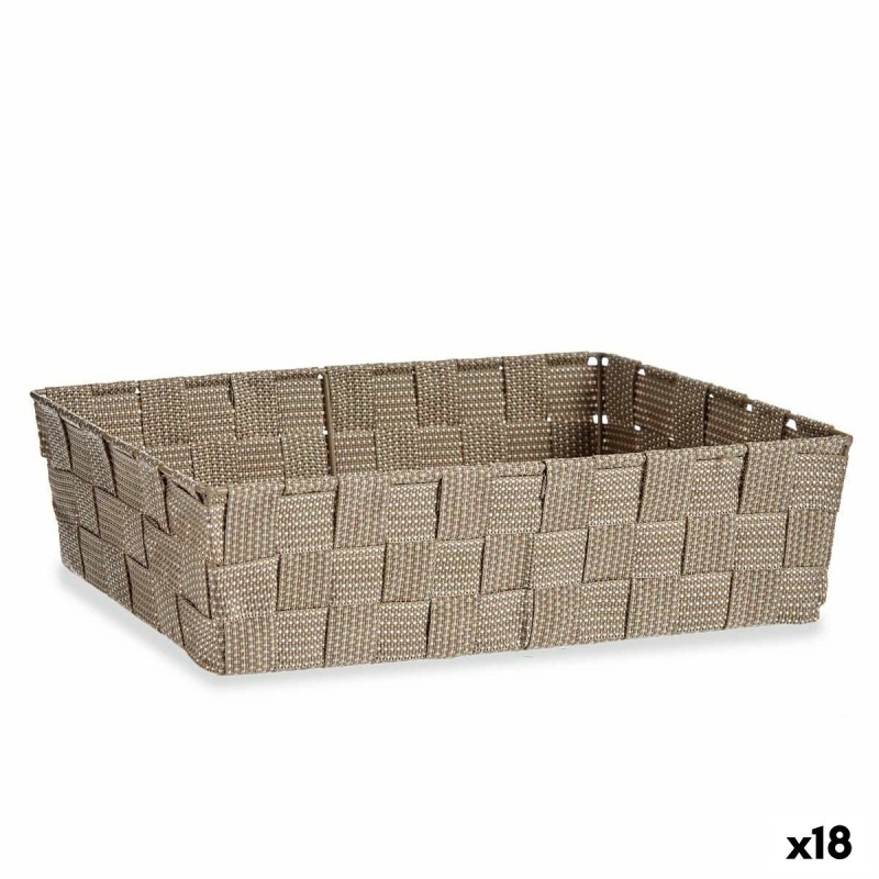Cestino Multiuso Kipit A3-6885 Beige Stoffa 3,8 L 34 x 8,5 x 21 cm (18 Unità) Cestino Multiuso Kipit A3-6885 Beige Stoffa 3,8 L 34 x 8,5 x 21 cm (18 Unità)