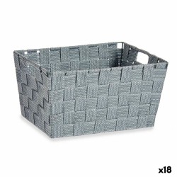 Cestino Multiuso Kipit A3-6883 Grigio Stoffa 5 L 30,4 x 14 x 20 cm (18 Unità)