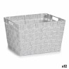 Cesto per i Panni Kipit A3-6875 A3-6875 Bianco Poliestere Stoffa Intrecciato 10 L 35 x 20 x 25 cm 25 x 20 x 35 cm (12 Unità)