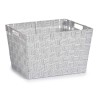 Cesto per i Panni Kipit A3-6875 A3-6875 Bianco Poliestere Stoffa Intrecciato 10 L 35 x 20 x 25 cm 25 x 20 x 35 cm (12 Unità)