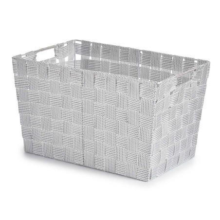 Cesto per i Panni Kipit A3-6875 A3-6875 Bianco Poliestere Stoffa Intrecciato 10 L 35 x 20 x 25 cm 25 x 20 x 35 cm (12 Unità)