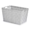 Cesto per i Panni Kipit A3-6875 A3-6875 Bianco Poliestere Stoffa Intrecciato 10 L 35 x 20 x 25 cm 25 x 20 x 35 cm (12 Unità)