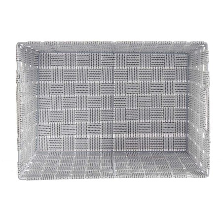 Cesto per i Panni Kipit A3-6875 A3-6875 Bianco Poliestere Stoffa Intrecciato 10 L 35 x 20 x 25 cm 25 x 20 x 35 cm (12 Unità)