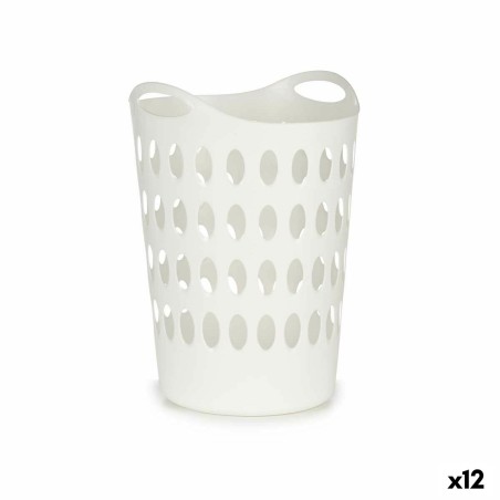 Cesto per i Panni Kipit 8040-3 8040-3 Bianco Plastica 50 L 44 x 56 x 41 cm 44 x 56,5 x 42 cm (12 Unità)