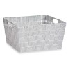 Cestino Multiuso Kipit A3-6883 A3-6883 Bianco Poliestere Stoffa Intrecciato (18 Unità)