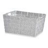 Cestino Multiuso Kipit A3-6883 A3-6883 Bianco Poliestere Stoffa Intrecciato (18 Unità)