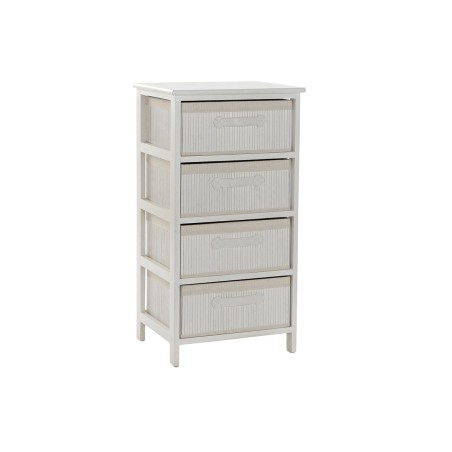 Cassettiera DKD Home Decor Bianco Bambù Legno di paulownia 42 x 32 x 81 cm