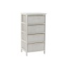 Cassettiera DKD Home Decor Bianco Bambù Legno di paulownia 42 x 32 x 81 cm