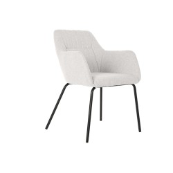 Sedia DKD Home Decor Beige Poliestere Metallo 59,5 x 60,5 x 78 cm