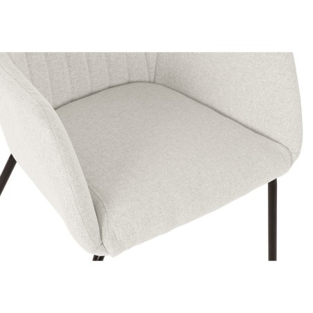 Sedia DKD Home Decor Beige Poliestere Metallo 59,5 x 60,5 x 78 cm