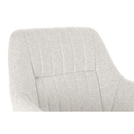 Sedia DKD Home Decor Beige Poliestere Metallo 59,5 x 60,5 x 78 cm