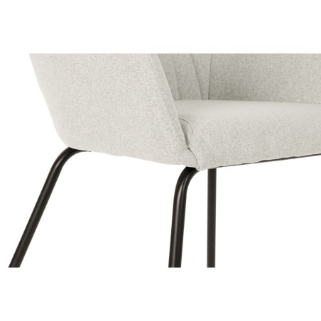 Sedia DKD Home Decor Beige Poliestere Metallo 59,5 x 60,5 x 78 cm