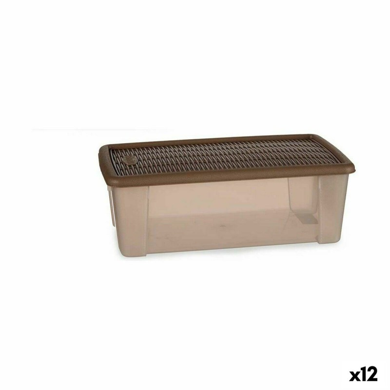 Scatola portaoggetti con coperchio Stefanplast Elegance Beige Plastica 5 L 19,5 x 11,5 x 33 cm (12 Unità) Scatola portaoggetti con coperchio Stefanplast Elegance Beige Plastica 5 L 19,5 x 11,5 x 33 cm (12 Unità)