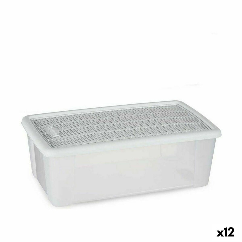 Scatola portaoggetti con coperchio Stefanplast Elegance Bianco Plastica 5 L 19,5 x 11,5 x 33 cm (12 Unità) Scatola portaoggetti con coperchio Stefanplast Elegance Bianco Plastica 5 L 19,5 x 11,5 x 33 cm (12 Unità)