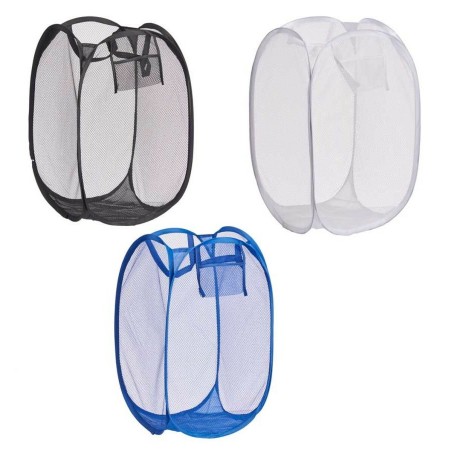 Cesto per i Panni Sporchi Kipit 1033 1033 Azzurro Bianco Nero Plastica 33 x 33 x 58 cm 58 x 0,5 x 37 cm (24 Unità)