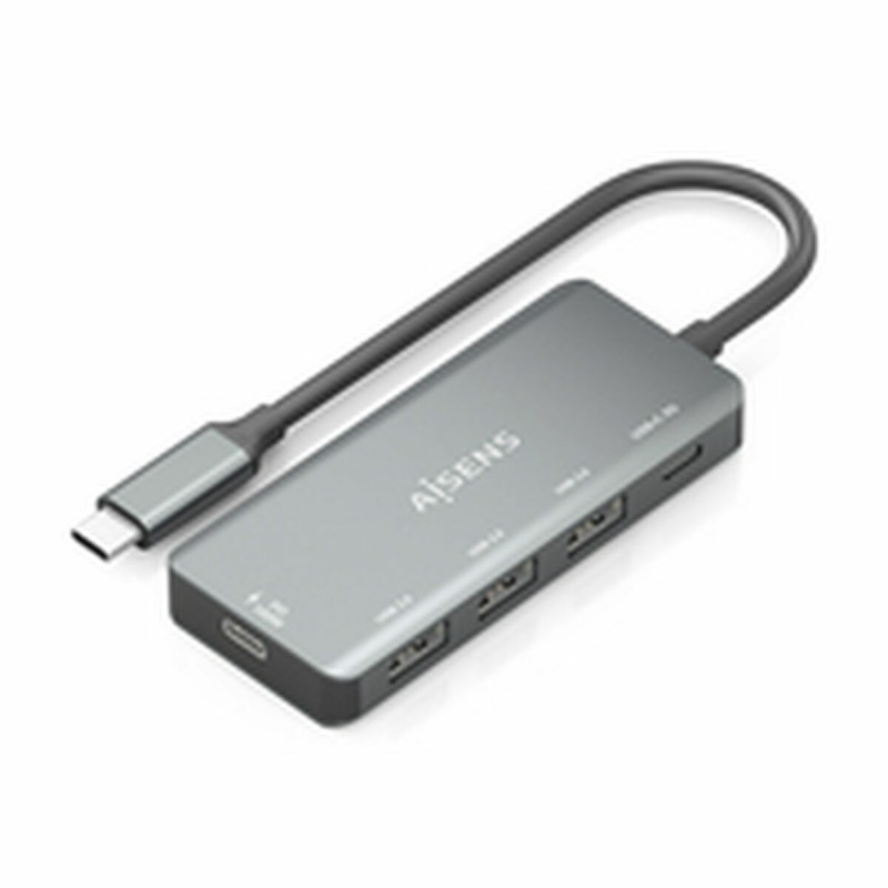 Hub USB Aisens A109-0945 Grigio 100 W Hub USB Aisens A109-0945 Grigio 100 W