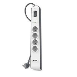 Multipresa con 4 Prese con Interruttore Belkin BSV401VF2M USB x 2 (2 m)