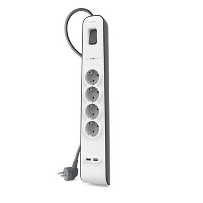Multipresa con 4 Prese con Interruttore Belkin BSV401VF2M USB x 2 (2 m)