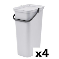 Secchio per Raccolta Differenziata Tontarelli Moda Bianco 38 L (4 Unità)