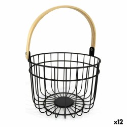 Cestino Multiuso Quttin Rustic Rotonda 4 mm 28 x 26,5 x 22 cm (12 Unità)