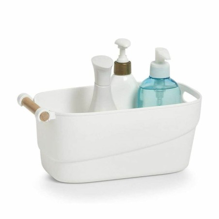 Cestino Multiuso Confortime Bianco Legno Plastica 27 x 14,5 x 12 cm Con manici (12 Unità)