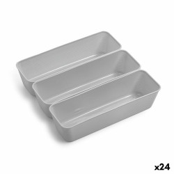 Contenitori per Cassetti Dem Plastica Multiuso (3 Pezzi) (24 Unità)