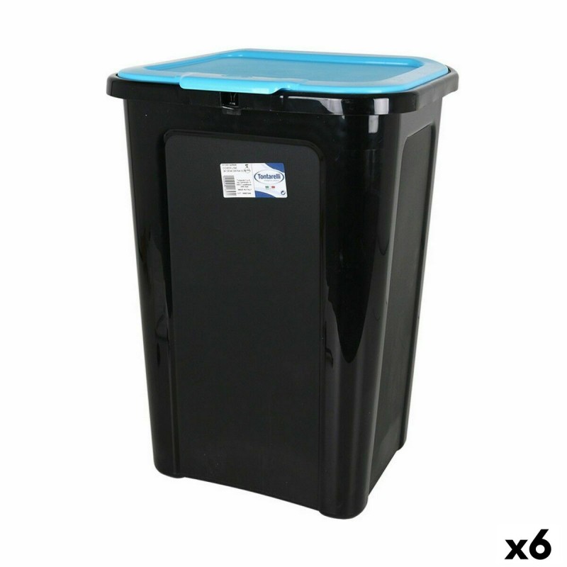 Secchio per la Spazzatura Tontarelli Coverline Azzurro 44 L Nero 38,5 x 34,5 x 54,5 cm (6 Unità) Secchio per la Spazzatura Tontarelli Coverline Azzurro 44 L Nero 38,5 x 34,5 x 54,5 cm (6 Unità)