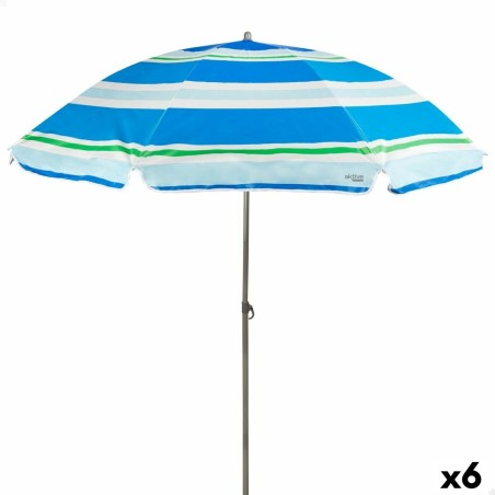 Ombrellone Aktive Azzurro Rosso Ø 200 cm 200 x 196 x 200 cm UV50 (6 Unità)