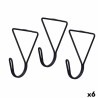 Grucce Gift Decor HA23JHJYX0006B HA23JHJYX0006B Nero Metallo Triangolare Set 3 Pezzi (6 Unità)