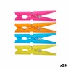 Mollette per Panni 294 294 Multicolore Plastica 15 x 29 x 4,5 cm 1,2 x 9,5 x 9,5 cm Set 24 Pezzi (24 Unità)