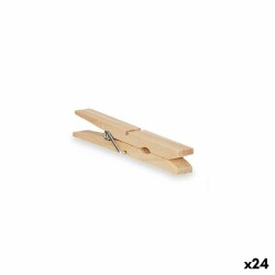 Mollette per Panni 291 291 Legno 13 x 24 x 3 cm 1,2 x 9,8 x 9,8 cm 13 x 25 x 3 cm Set 24 Pezzi (24 Unità)