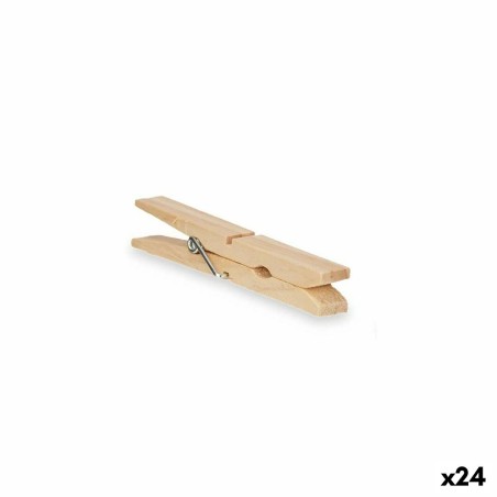 Mollette per Panni 291 291 Legno 13 x 24 x 3 cm 1,2 x 9,8 x 9,8 cm 13 x 25 x 3 cm Set 24 Pezzi (24 Unità)