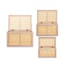 Set di Bauli Gift Decor 923514 923514 Naturale Legno di paulownia 43 x 25 x 23 cm 50 x 32 x 28 cm 57 x 33 x 39 cm 3 Pezzi