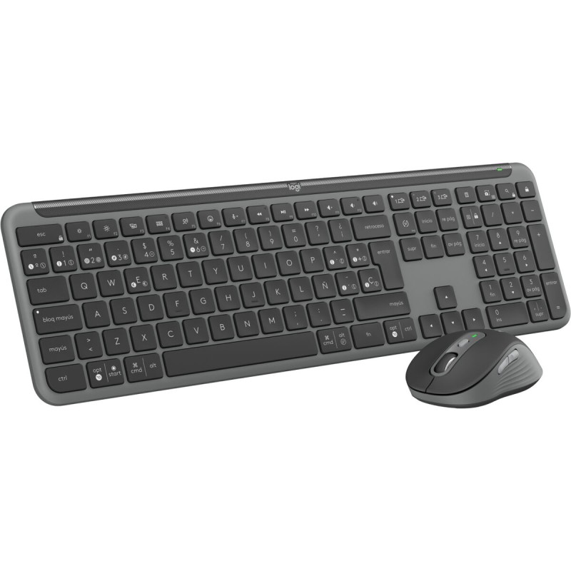 Tastiera e Mouse Logitech MK950 Grafite Qwerty in Spagnolo Tastiera e Mouse Logitech MK950 Grafite Qwerty in Spagnolo