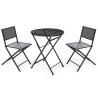 Tavolo con 2 sedie Ibergarden HS23377/78 HS23377/78 Nero 96 x 60 x 22,5 cm
