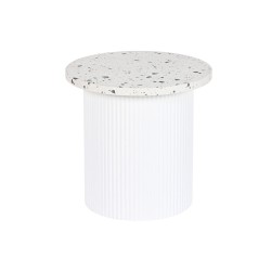 Tavolo aggiuntivo Home ESPRIT Bianco Legno MDF Terrazzo 40 x 40 x 37,5 cm