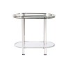 Tavolo aggiuntivo Home ESPRIT Argentato Acciaio Specchio 70 x 35 x 63 cm