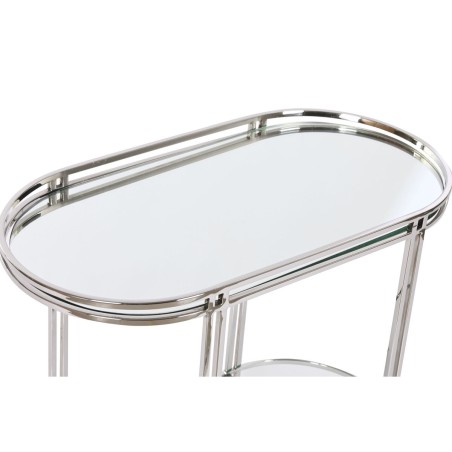 Tavolo aggiuntivo Home ESPRIT Argentato Acciaio Specchio 70 x 35 x 63 cm