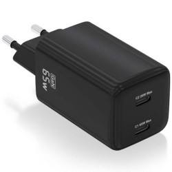Caricabatterie da Parete Aisens ASCH-65W2P040-BK Nero 65 W (1 Unità)